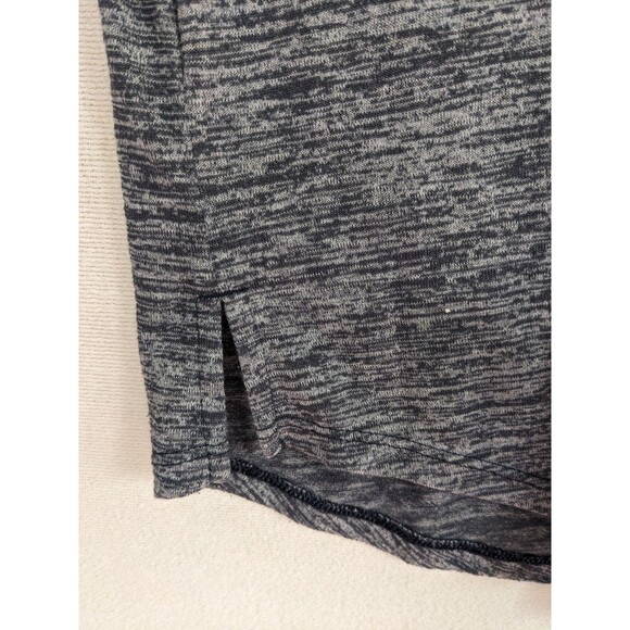 Athleta Top Women XL Gray Space Dye Breezy Scoop V Neck Cap Sleeve Gym Shirt - Picture 4 of 7